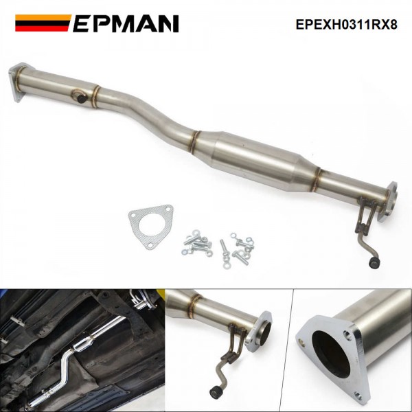 EPMAN Stainless Steel Rx8 Exhaust Midpipe Down Pipe For Mazda RX8 20032012 EPEXH0311RX8